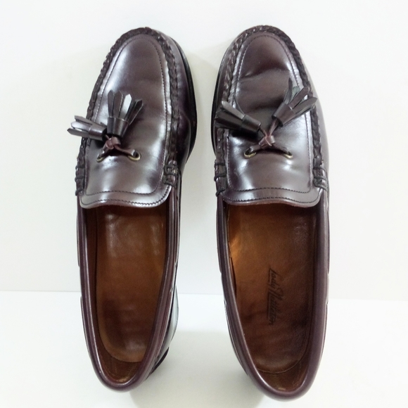 Nettleton Women 6.5 Narrow Luxury Vintage Tassel Burgundy Leather Loafers 12582 - Picture 6 of 8